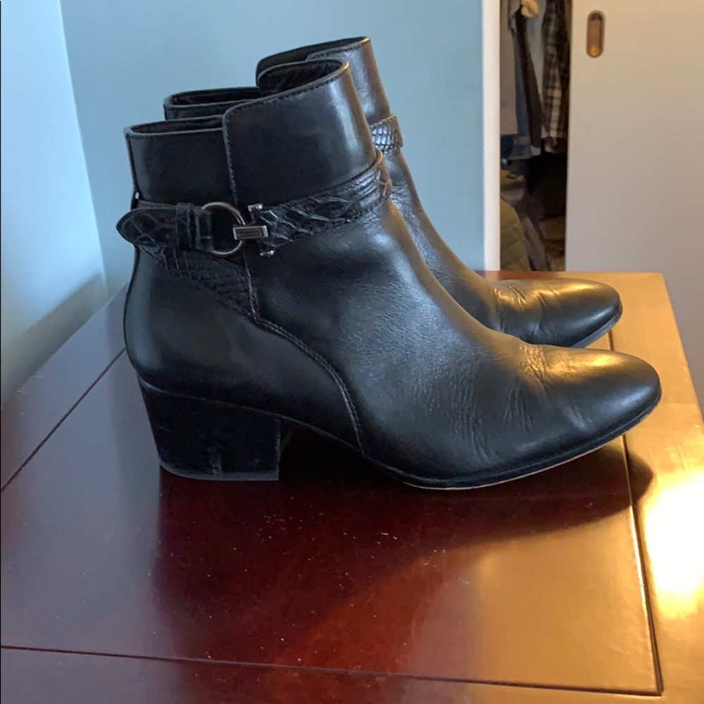 Coach Booties- Black Leather Size 9
